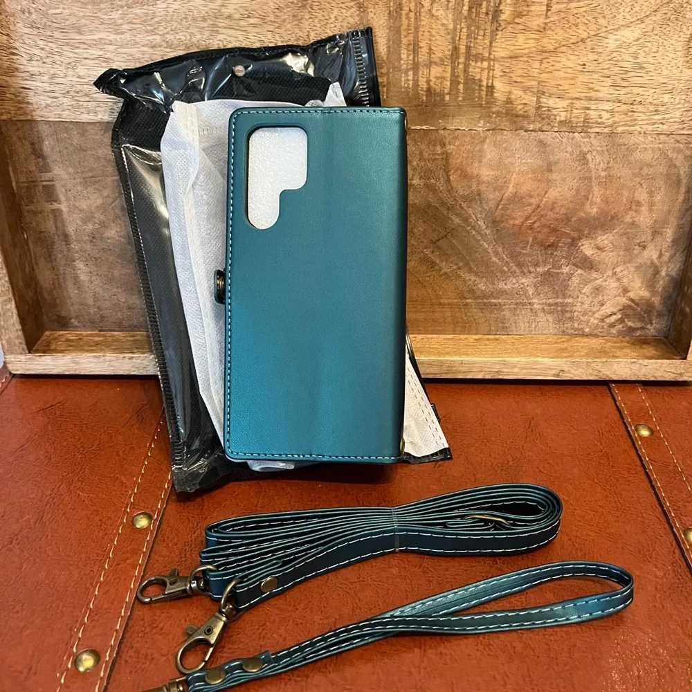 Crossbody for Samsung Galaxy S22 Ultra, Case Wallet Card Holder, Strapurs, NEW - Picture 2 of 12